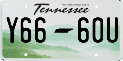 TN license plate Y6660U