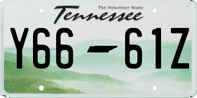 TN license plate Y6661Z