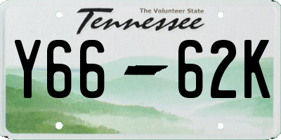 TN license plate Y6662K