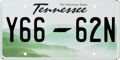 TN license plate Y6662N