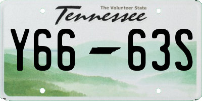 TN license plate Y6663S
