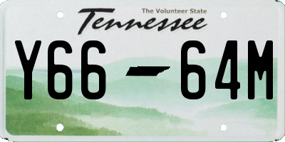 TN license plate Y6664M