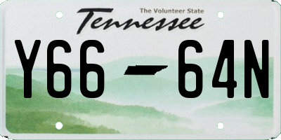 TN license plate Y6664N