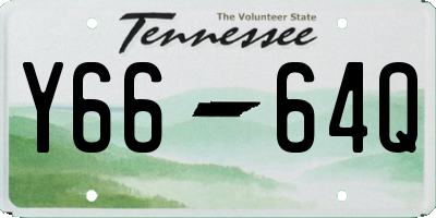 TN license plate Y6664Q
