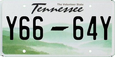 TN license plate Y6664Y