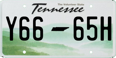 TN license plate Y6665H