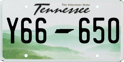 TN license plate Y6665O