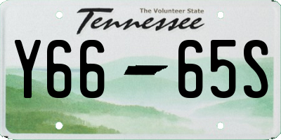 TN license plate Y6665S