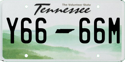 TN license plate Y6666M