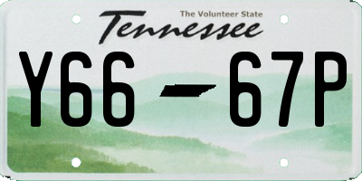 TN license plate Y6667P