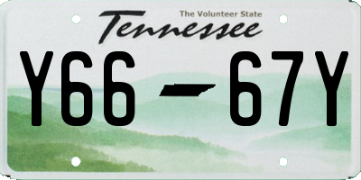 TN license plate Y6667Y