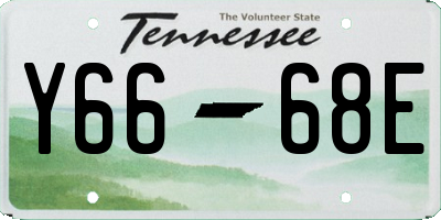 TN license plate Y6668E