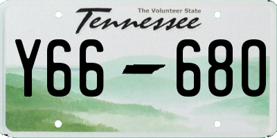 TN license plate Y6668O