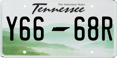 TN license plate Y6668R