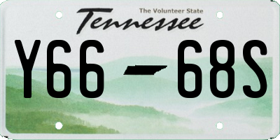 TN license plate Y6668S