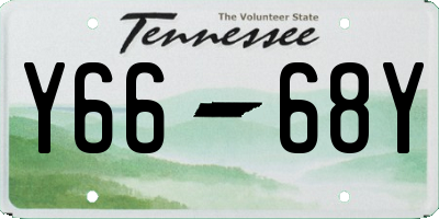 TN license plate Y6668Y