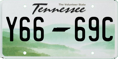 TN license plate Y6669C