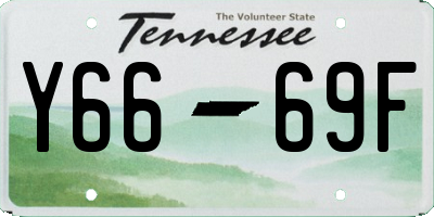 TN license plate Y6669F