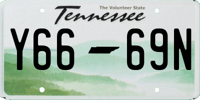 TN license plate Y6669N