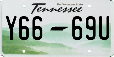 TN license plate Y6669U
