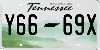 TN license plate Y6669X