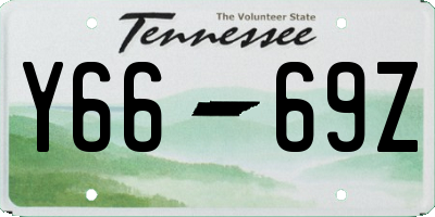 TN license plate Y6669Z