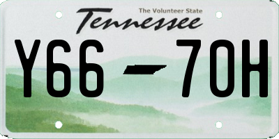 TN license plate Y6670H