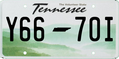 TN license plate Y6670I