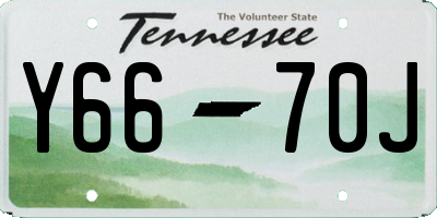 TN license plate Y6670J