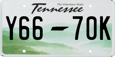TN license plate Y6670K
