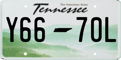 TN license plate Y6670L