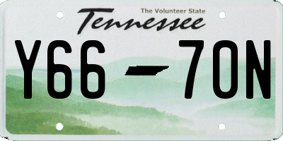 TN license plate Y6670N