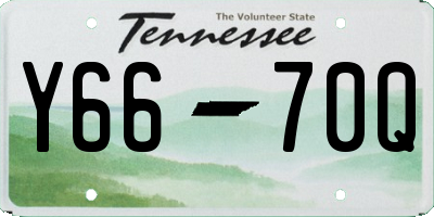 TN license plate Y6670Q