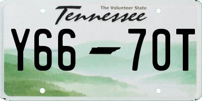 TN license plate Y6670T