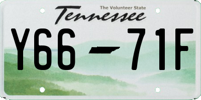 TN license plate Y6671F