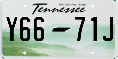 TN license plate Y6671J