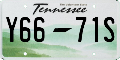 TN license plate Y6671S