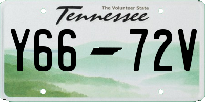 TN license plate Y6672V
