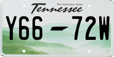 TN license plate Y6672W