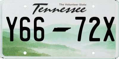 TN license plate Y6672X