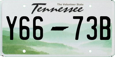 TN license plate Y6673B