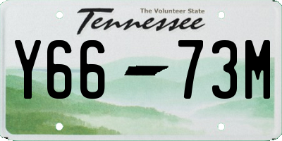 TN license plate Y6673M