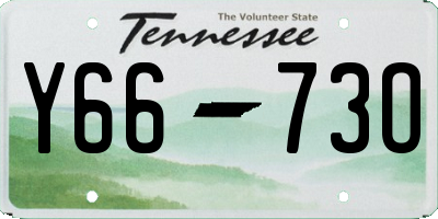 TN license plate Y6673O