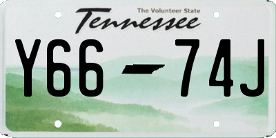 TN license plate Y6674J