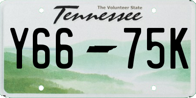 TN license plate Y6675K
