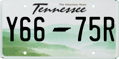 TN license plate Y6675R