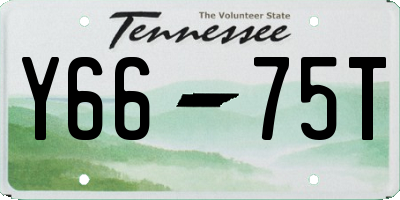 TN license plate Y6675T