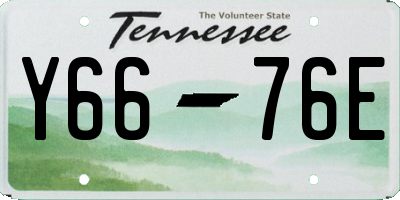 TN license plate Y6676E