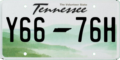 TN license plate Y6676H