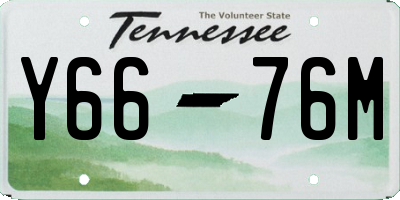 TN license plate Y6676M